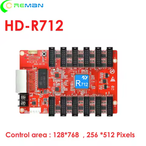 Huidu led receiving card R712 for hub75 Hub75E 16pin full color led module led matrix P1.8 p2 p2.5 p