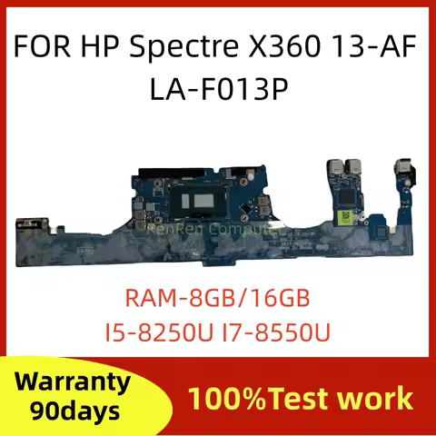 DBP32 LA-F013P FOR HP Spectre X360 13-AF 13T-AF laptop motherboard with I5-8250U I7-8550U CPU RAM-8G