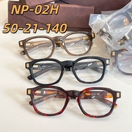 [High Quality] 999.9 Glasses NP-02H Acetate Fiber Plus Titanium Retro Round Fashion Glasses Frame Op