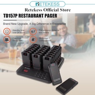 Retekess TD157A TD157P Restaurant Wireless Pager Restaurant Buzzer 800M 39 Prompt Modes Can Be Conne