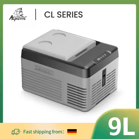 Alpicool CL9 9L Car Refrigerator 12V Compressor Fridge Mini Freezer 12/24V DC 100-240V AC Portable C