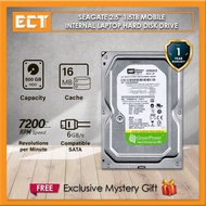Western Digital 3.5" 500GB 7200RPM AV-GP Caviar Green Internal PC Sata Hard Disk Drive HDD - WD5000A