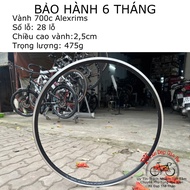 Alexrims 2-layer aluminum bicycle rim size 700c 28 holes, 700c 28-hole bicycle rim, high-quality 700