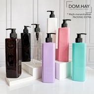 500ml HL Black Plastic Lotion Pump Bottle, Skin Care Cosmetic Refillable Packaging 500HL
