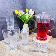 WATER SET | ACRYLIC PLASTIC Jug / Tumbler / Water Drink Set Giacomo Jug Plastic Drink Glass Plastic 