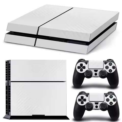 for PS4 black white carbon fiber skin sticker wrap console controllers dustproof vinyl cover decal c