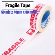 Fragile Tape High Strong Quality Adhesive Masking Packaging Tape 50 mic x 48mm x 80m
