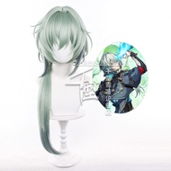 HIJAU [READY JKT] Thousand - Anaxa wig - Honkai Star Rail HSR Anaxa cosplay wig - Long Ash Green Wig