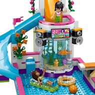 589PCS Compatible Lego friends Heartlake City Swimming Pool Small Building Blocks Toys for children girls boys gift DIY HENZML