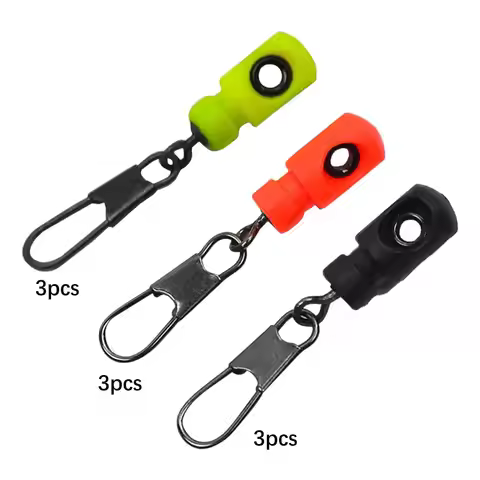 3 Pieces Fishing Snap Swivel Fishing Sinker Slides Fishing Line Sinker Slide