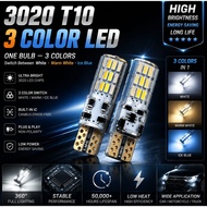 3 Color In 1 Car Interior LED Lamp Package Kit T10 Light Bulb C5W W5W Festoon Indoor Light  Dome Map