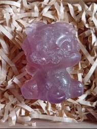 ［代售］粉螢石吞金獸雕刻擺件