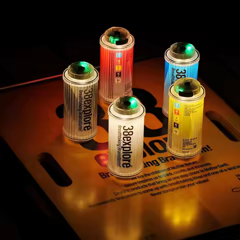 NEW 38 Explore Flashlight USB Rechargeable Camping Light Transparent Powerful 3000mAh Mini LED Campi