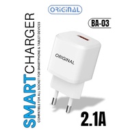 ORIGINAL BA-03 CHARGER BATOK / CHARGER ADAPTER 2.1A SMART CHARGER PLUS PACK