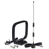 Bingfu Magnetic Base FM Radio Antenna FM Antenna and AM Loop Antenna for Pioneer Onkyo Yamaha Marant