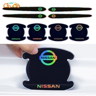 GTIOATO Laser Car Door Handle Protector Door Bowl Sticker Car Accessories For Nissan Note GTR Qashqa