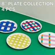 Sardine - เซต จานเซรามิค 4 ใบ Plate with a rim Set - 8 นิ้ว