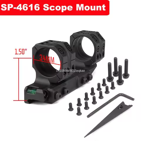 2024 New High Quality Scope Mount SP-4616 34mm Tube Riflescope 20.6MOA 1.5" Height Scope Rings w/ Su