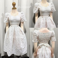 Georgia Dress puff sleeves