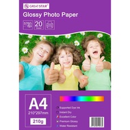 GLOSSY PHOTO PAPER 210 GSM A4/ 20 SHEETS A4 Paper