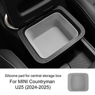 For MINI Countryman U25 2024 2025 Silicone Car Central Console Armrest Storage Box Mat Interior Acce