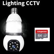 Kamera CCTV V380 Pro 5MP Kamera PTZ Bohlam Pelindung Mata Bohlam IP Nirkabel 360° Kamera Panorama Bo