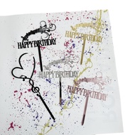 ACRYLIC CAKE TOPPER HAPPY BIRTHDAY CAKE Decoration Music Song ACRYLIC BIRTHDAY CAKE Decoration