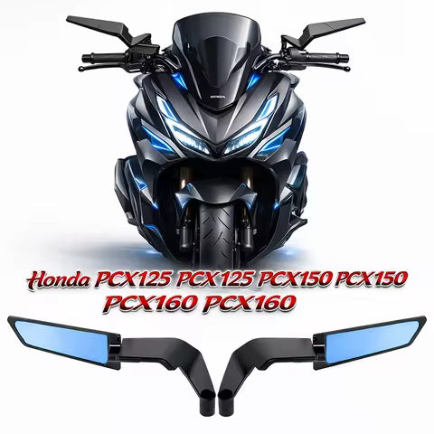 Motorcycle carbon fibre Mirror Stealth Winglets Rearview Mirrors For Honda PCX125 PCX 125 PCX150 PCX