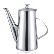 XY?Thickened Stainless Steel Cold Water Bottle Water Pitcher Restaurant Ding Room Hotel Teapot Long Mouth Copper Kettle