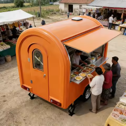 Build-Your-Own Bowl Food Truck Commercial Mobile Kitchen For Healthy Lunch Fresh Salad Street Vendin