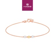 HABIB 585/14K Rose, White and Yellow Gold Bracelet 714-BR IF06-R