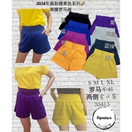 MS70413 -M'SIA Stok Sedia Fesyen Seluar Pendek Wanita Female Short Pant 最新糖果色系高腰罗马裤