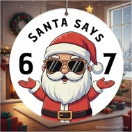 SantaSays67 Decorations, 3.54 "67 Christmas Decorations, 67 Spoof Gifts, Stuffed Gifts, Joke Gifts, 
