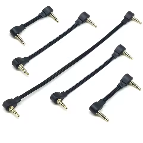 Short 5CM 20CM 3.5 MM Plug To Plug 90° Right Angled Aux Audio Cable Line 3.5mm jiack cable 30cm 50CM
