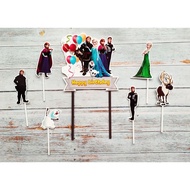 Topper toper decoration skewer cake rice cake tumpeng pudding birthday happy birthday frozen charact