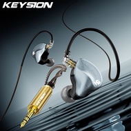 KEYSION In Ear HiFi Headphones 1DD+1 Knowles BA Hybrid Drive IEM Wired Earphones With Detachable 0.7