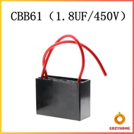 Cozy คาปาซิเตอร์พัดลม CBB61 1.5uF/1.8uF ชิ้นส่วนพัดลม 450V Capacitor