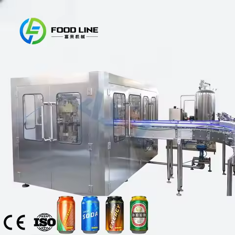 Fully Automatic 250ml 330ml Beer Aluminum Can Production Line Beer Can Filling Capping Machine