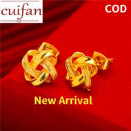 916 gold Earring For Women Vintage Fashion Weave Earrings Original Gold Earrings Party Jewelry Gift Earring for Women-New Arrival