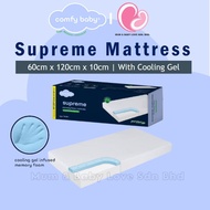 Comfy Baby Supreme Mattress 60 x 120 x 10cm Cot Cooling Gel Memory Foam Mattress 24" x 48" x4" Tilam