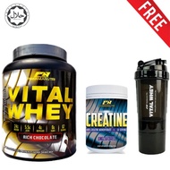 Vital Whey Halal (2kg/4.41Lbs) + Pharmanutri Creatine [Free Pharmanutri Shaker]