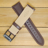 Recommended by the Store Manager FOSSIL Watch Strap FOSSIL Black Buckle Genuine Leather Cowhide Brac