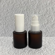 20ml Pump Serum Bottle 20ml RF Glass Bottle Dark Brown Pump Essence Glass Pump Bottle/ 20ml Brown Se