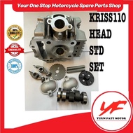 MODENAS KRISS 110 CYLINDER HEAD ASSY KRISS110 KRISS1 KRISS2 STANDARD RACING VALVE SPRING CAM BLOCK A