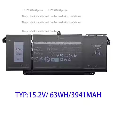 15.2V New 7FMXV 9JM71 Laptop Battery For DELL Latitude 13 5320 2-in-1 14 7420 7520 4M1JN HDGJ8 TN2GY