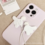 Girl Heart Angel Wings Creative Angel Wings Stereo 3d Printing Wired Headset Advanced Accessories Ac