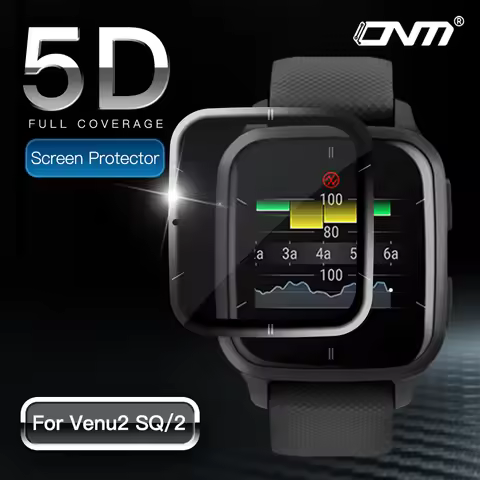 5D Soft Protective Film for Garmin Venu SQ 2 HD Full Screen Protector for Venu SQ2 Music Smart Watch