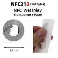 ฉลากสติกเกอร์ NFC ขนาด 25mm NFC TAG Sticker 13.56MHz ISO14443A NTAG 213 NFC StickerUniversal Lable RFID Tag for all NFC.