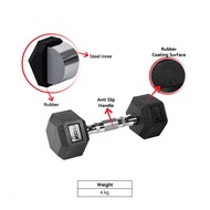 PHOENIX Rox Hexagonal Iron Dumbbell 6 Kg