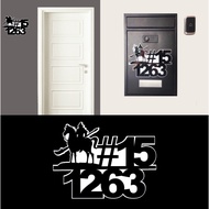 SG Plastic Cartoon Unit Number Plate - HDB Condo Landed House Signage Letterbox Personalised Unit Sign 门牌地址号码 - D1